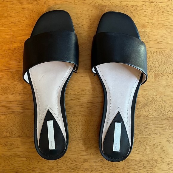 NWOT Size 7 (EU 38) black leather H&M slide - Picture 2 of 9